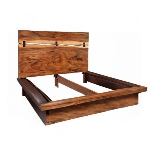 Winslow Queen Bed Smokey Walnut and Coffee Bean