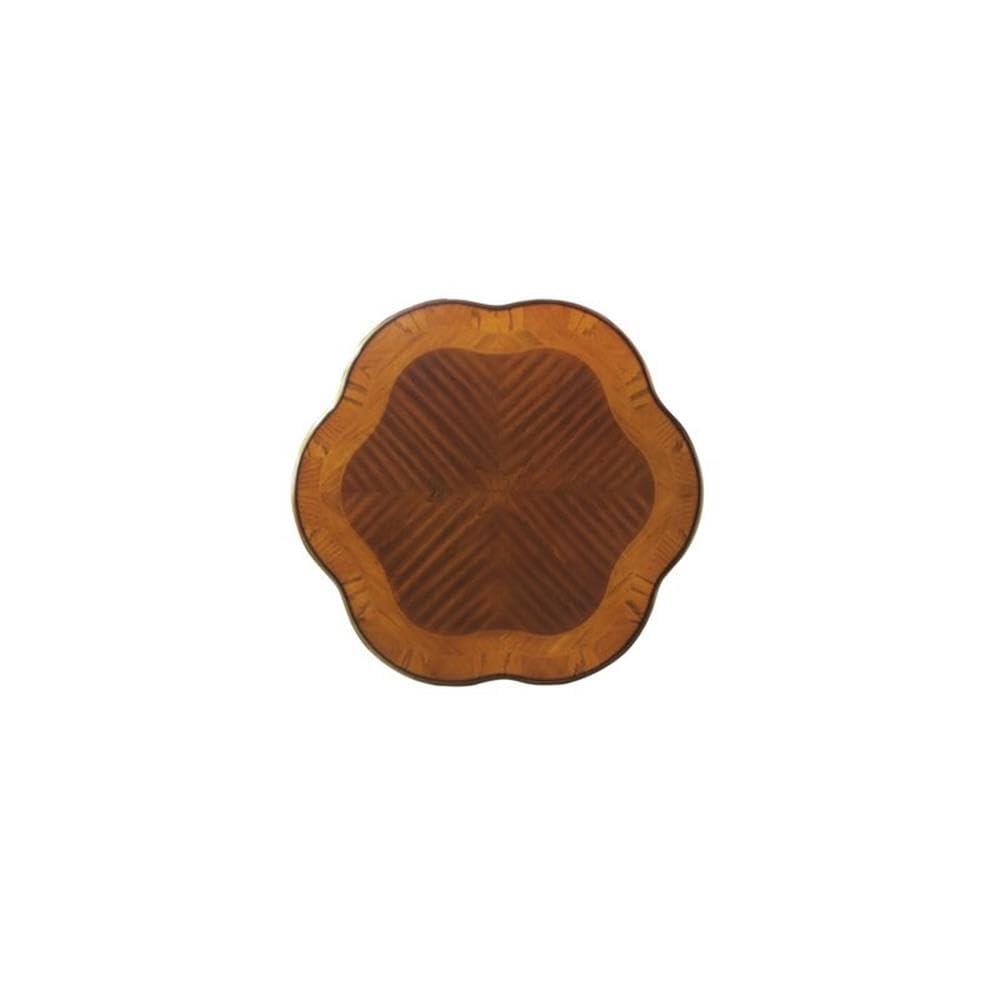 Acme Furniture 48" Picardy Accent Table Honey Oak: Elegant Scrollwork, No Assembly, Spot Clean, Wood Frame