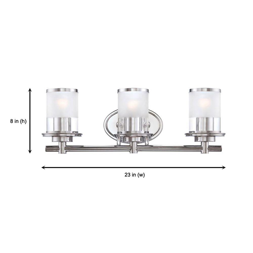 DESIGNERS FOUNTAIN 3-Light Essence Bathroom Vanity Lights Fixture, 23.25 Inch Wall Mount Sconce for Bedroom or Over Mirror, Old Satin Brass, 6693-OSB