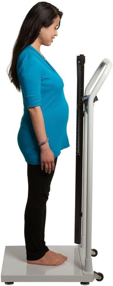 White Steel Digital Physician Scale with LCD Display