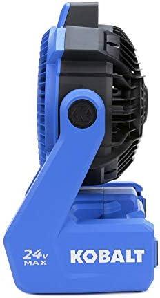 Kobalt 7-in 24 -Volt 5 -Speed High Velocity Indoor/Outdoor Blue Personal Fan