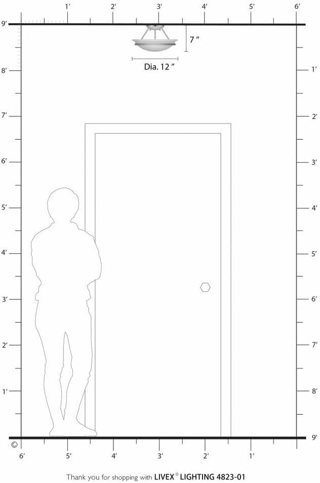 Livex Lighting Newburgh 2 - Light Semi-Flush Mount in Antique Brass