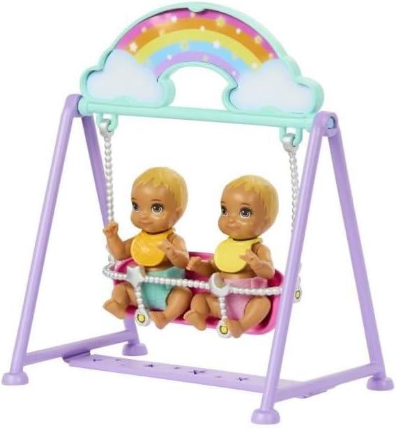 Barbie Skipper Babysitter Doll with Twin Nursery Playset & Accessories Set 17pc