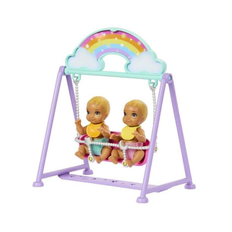 Barbie Skipper Babysitter Doll with Twin Nursery Playset & Accessories Set 17pc