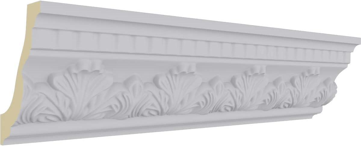 Ekena Millwork 4 1/2"H x 3 1/4"P x 5 1/2"F x 94 1/2"L Devon Crown Moulding