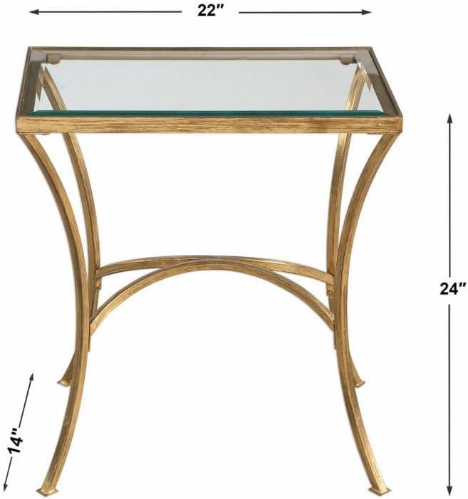 Anya Glass Top End Table