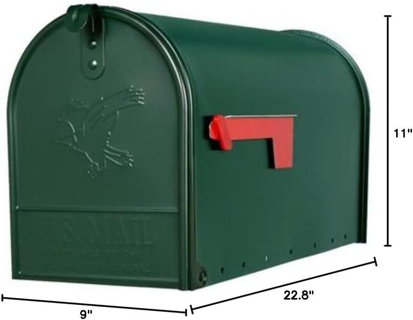Gibraltar Mailboxes Elite Steel Large Residential Post Mount Mailbox, Green