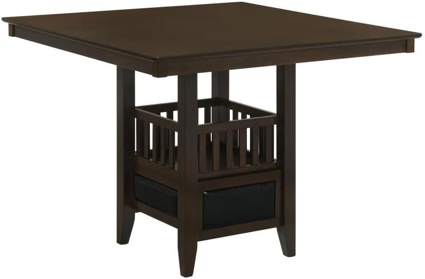 Jaden Square Counter Height Table with Storage Espresso