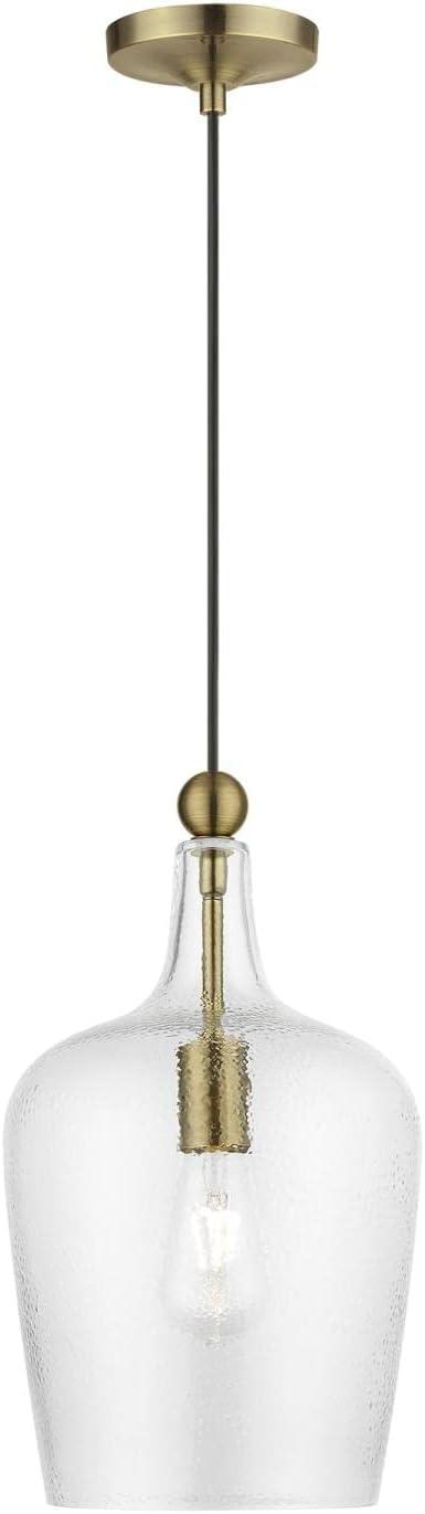 Livex Lighting Avery 1 - Light Pendant in  Antique Brass