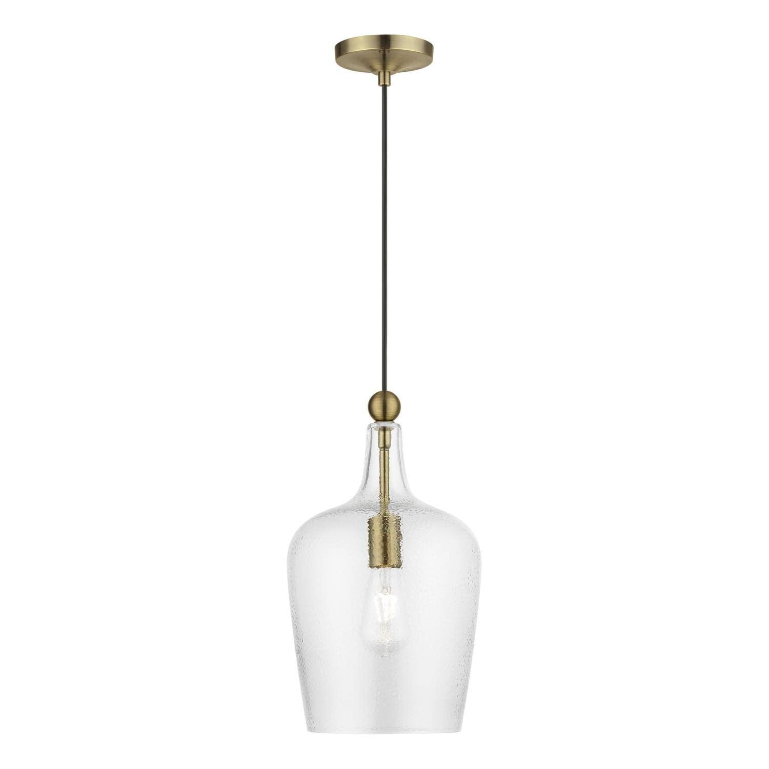 Livex Lighting Avery 1 - Light Pendant in  Antique Brass