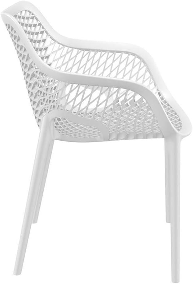 Modern Air XL White Polypropylene Outdoor Dining Chair