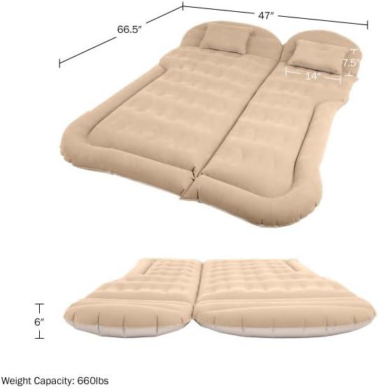 Inflatable Mattress Car Air Mattress for SUV or Tent with Pump, and Pillows