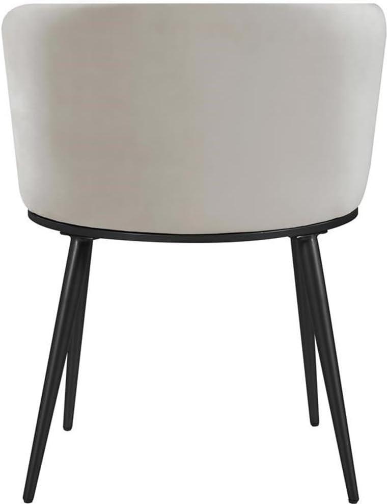 Meridian Furniture Skylar Cream Velvet Dining Chair (Set of 2)