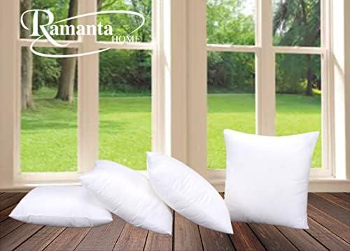 FBTS Prime 18x18 inch Square White Solid Down Alternative Pillow Inserts, 2 Packs