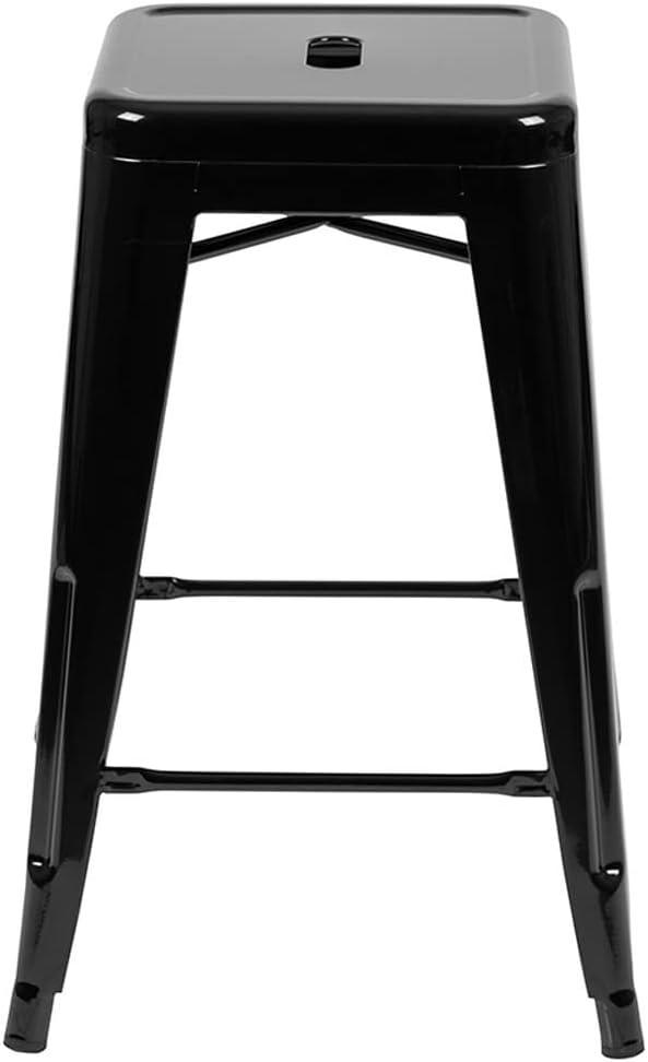 Flash Furniture 24" High Metal Counter-Height, Indoor Bar Stool - Stackable Set of 4