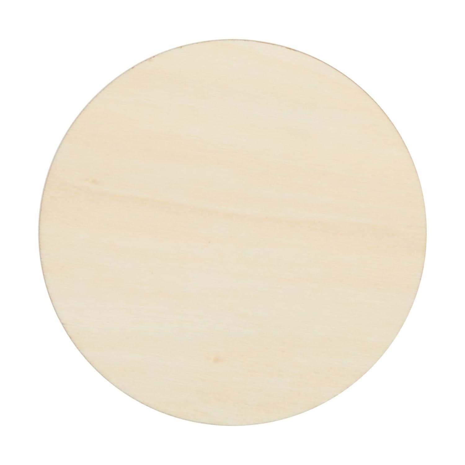 Juvale 36 Pack Unfinished Wood Circles for Crafts, 3 Inch Round Wooden Cutouts for DIY Projects