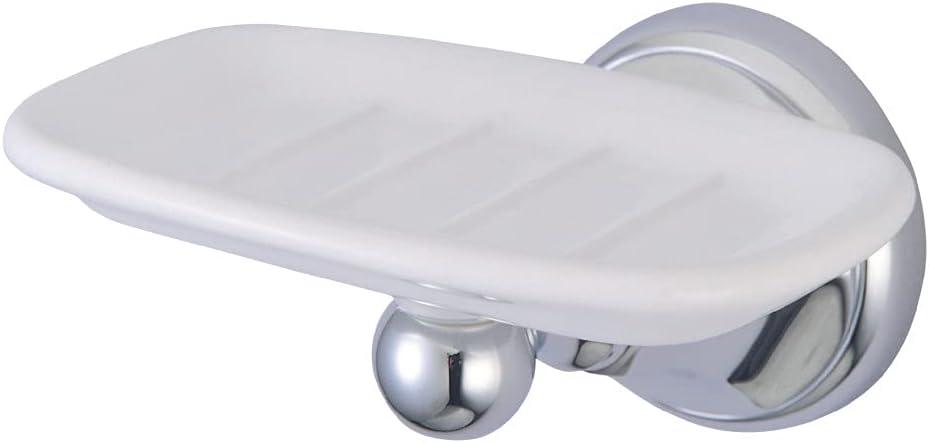 Polished Chrome Ceramic Wall Mount Soap Dish