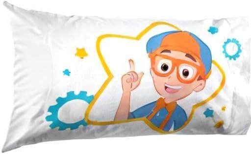 Moonbug Blippi How Does This Work 4 Piece Full Size Kids Sheet Set