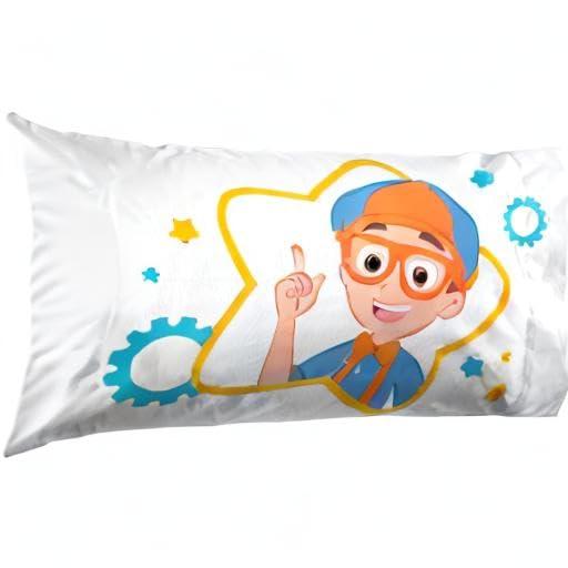Moonbug Blippi How Does This Work 4 Piece Full Size Kids Sheet Set