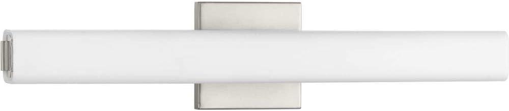 Progress Lighting Beam Collection 1-Light LED Bath Vanity in Brushed Nickel with Opal Glass Shade