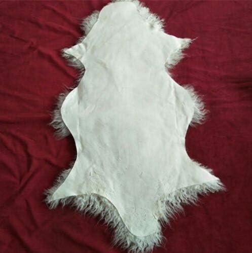 Genuine Mongolian Tibetan Lamb Sheepskin Wool Area Rug Real Carpet Curled Fur Pelt Throw Soft Plush Home Decorative 2ft x 3.4-3.6Ft