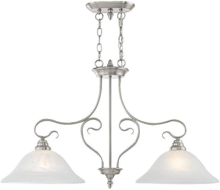Livex Lighting Coronado 2 - Light Island Pendant Light in  Brushed Nickel