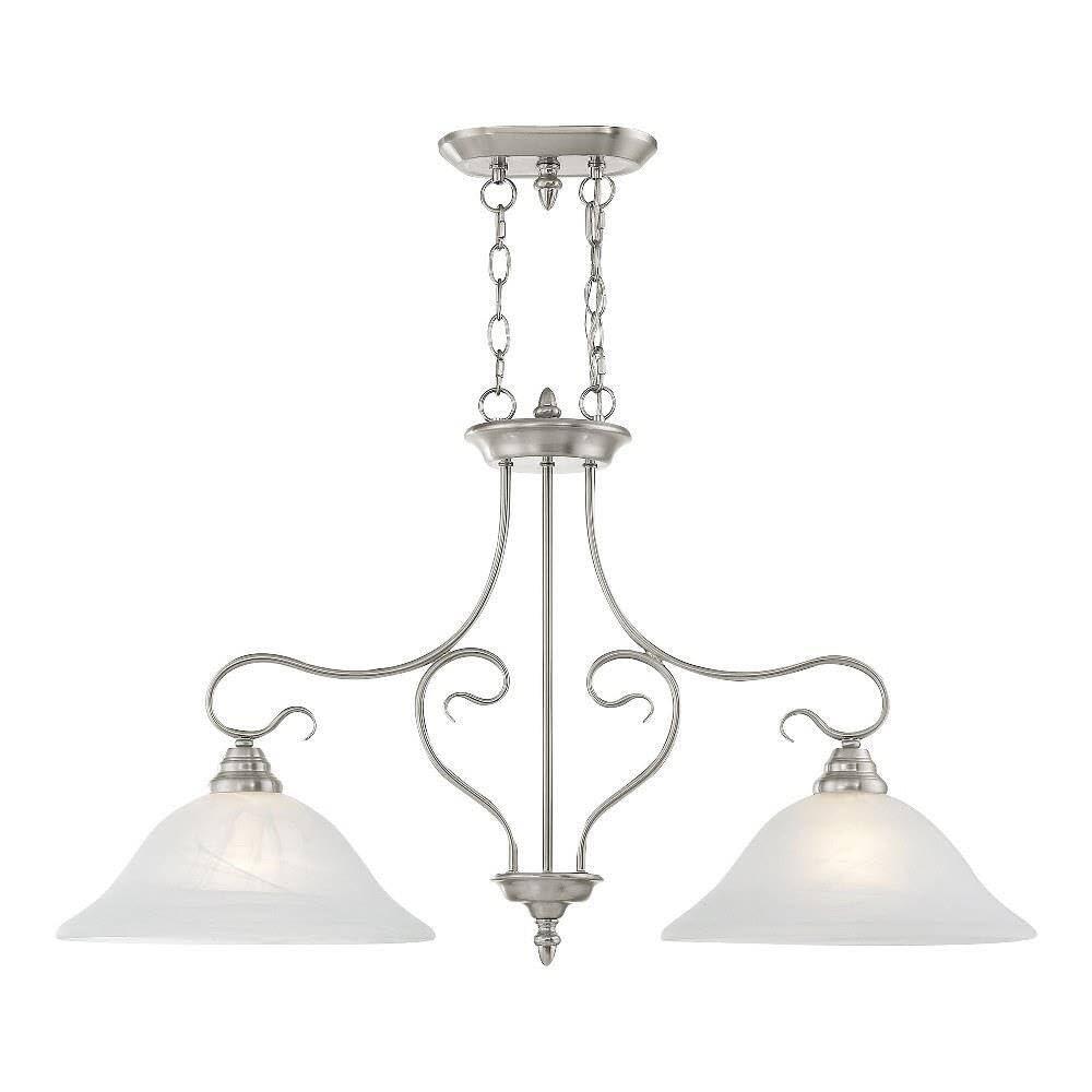 Livex Lighting Coronado 2 - Light Island Pendant Light in  Brushed Nickel