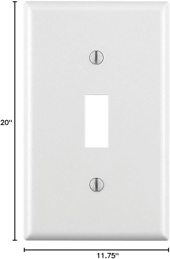 Leviton White 1 gang Thermoset Plastic Toggle Wall Plate 1 pk