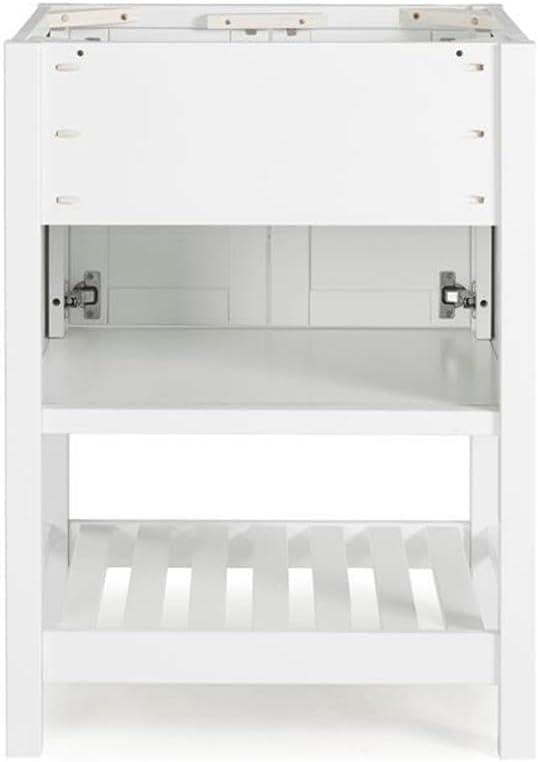 Bennet 24"W Modern Shaker Soft Close Doors Vanity Cabinet With Drawers And Open Storage Shelf