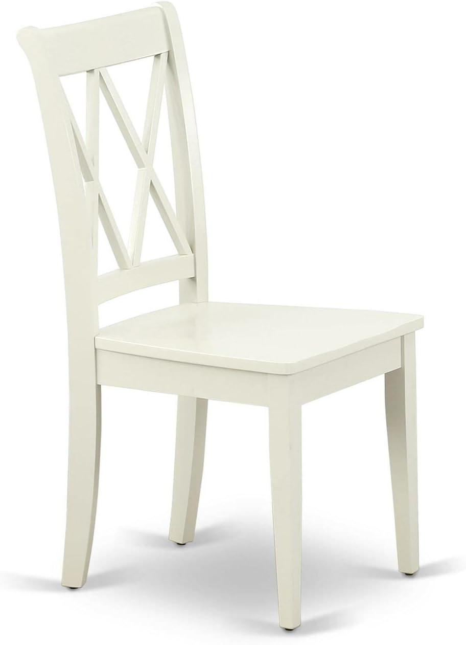 HomeStock Lakefront Luxury Clarksville Double X-Back Chairs In Linen White Finish