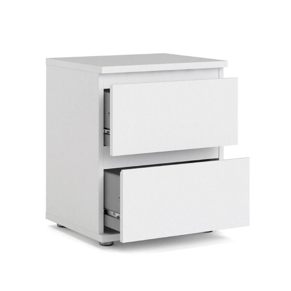 Tvilum, Aurora 2 Drawer Nightstand, White