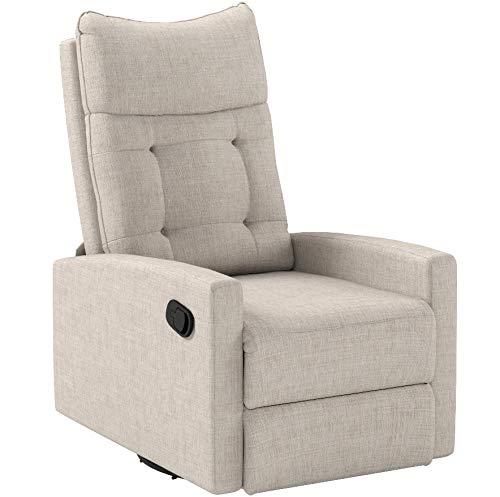 Christopher Knight Home Woodglen Contemporary Glider Swivel Recliner Beige: Upholstered Polyester, Wood Frame