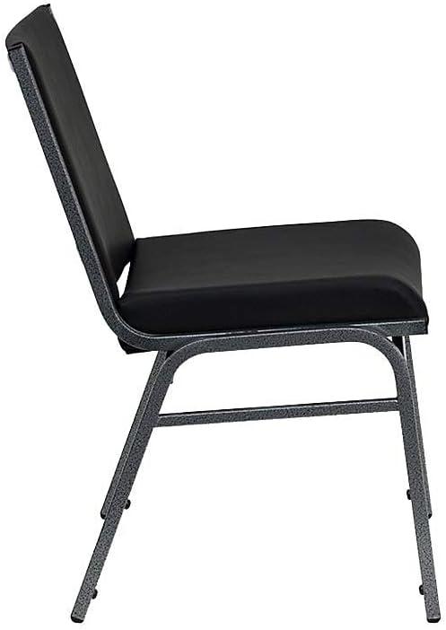 Flash Furniture HERCULES Series Heavy Duty Black Vinyl Stack Chair