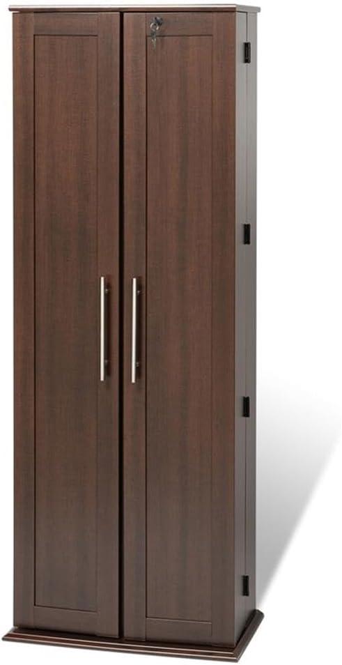 Atlin Designs Modern Wood 64" Large Style Deluxe Media Cabinet in Espresso