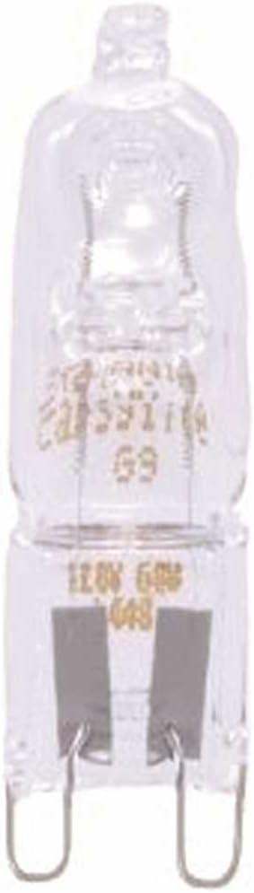 Sylvania Capsylite Halogen Lamp, T12, 40 Watt, 120 Volts, G9 Bipin, Clear, Tungsten, Single End