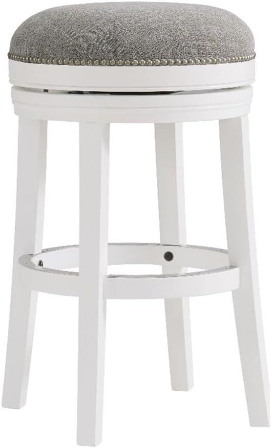 Clara Solid Rubber Wood Swivel Counter And Bar Stool