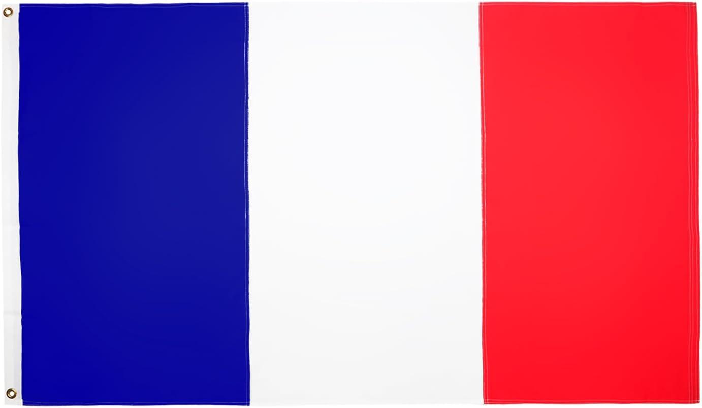 France National Flag Polyester Fiber 3x5 Feet Flag, Bright Colors And Anti-ultraviolet Fade Flag Indoor Outdoor Banner