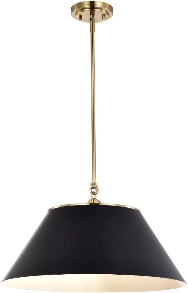 Nuvo Lighting Dover 3 Light Large Pendant White with Vintage Brass