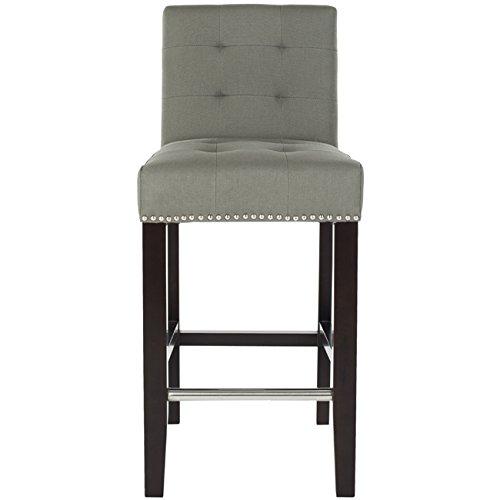 Thompson 23.9" Counter Stool with Silver Nail Heads - Seamist - Safavieh