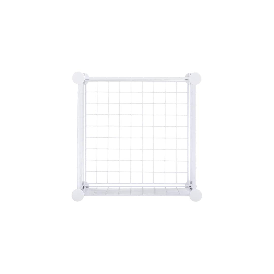Rubbermaid 3-Piece Stackable Modular Storage Cube Set, Closet Organizer, White