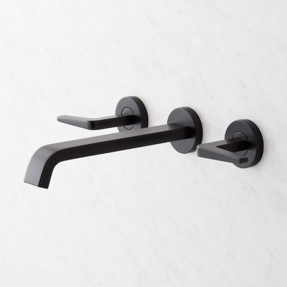 Drea 1.2 GPM Wall Mounted Widespread Bathroom Faucet