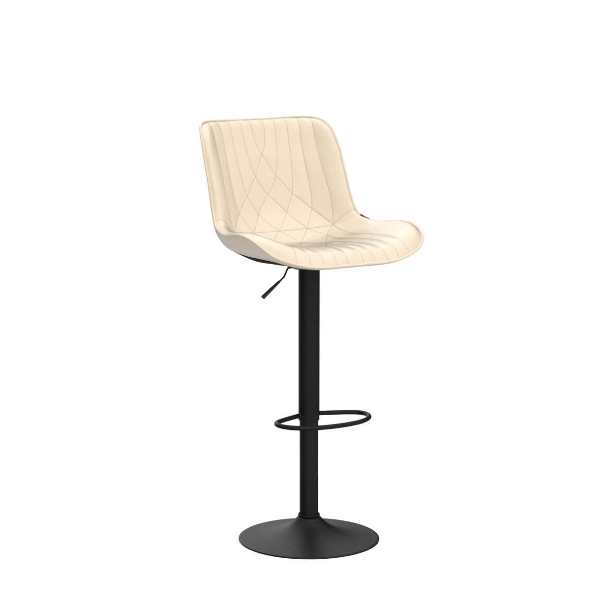 Zager Swivel Adjustable Height Bar Stools, Leather Upholstered Counter Stools, Modern Pub Stool