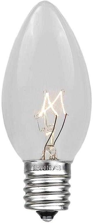 Novelty Lights 25 Feet C9 Clear Christmas String Light Set, Vintage Holiday Hanging Light Set, Brown Wire