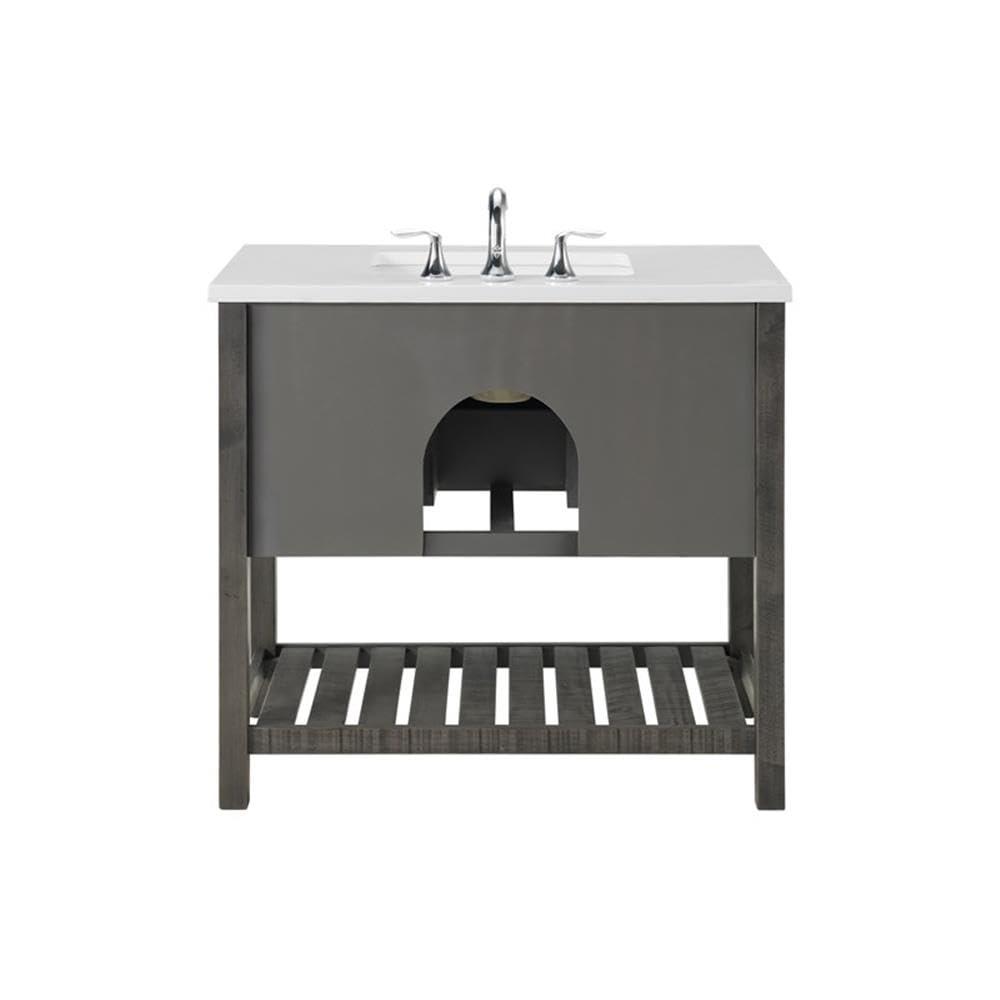 Martin Svensson Home Monterey 37" Wood Single Bathroom Vanity Gray