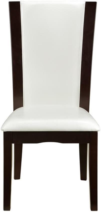 Lexicon Wood and Faux Leather Dining Room Side Chair in Espresso (Set of 2)