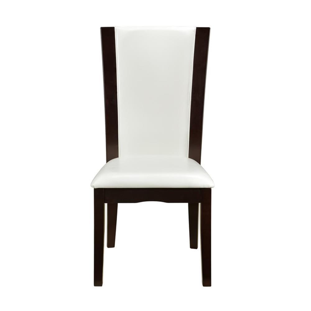 Lexicon Wood and Faux Leather Dining Room Side Chair in Espresso (Set of 2)