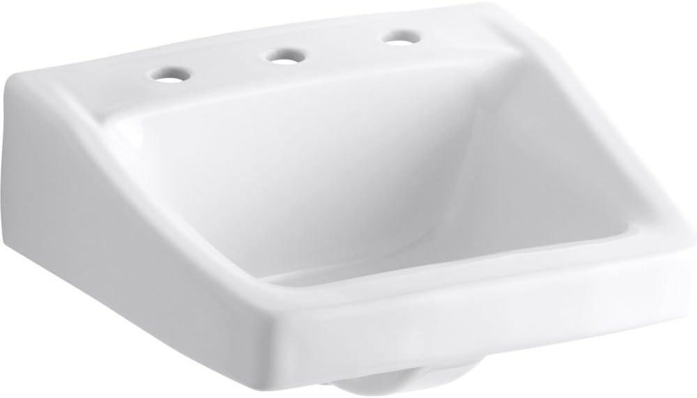 Chesapeake Ceramic 20" Wall Mount Bathroom Sink with Overflow