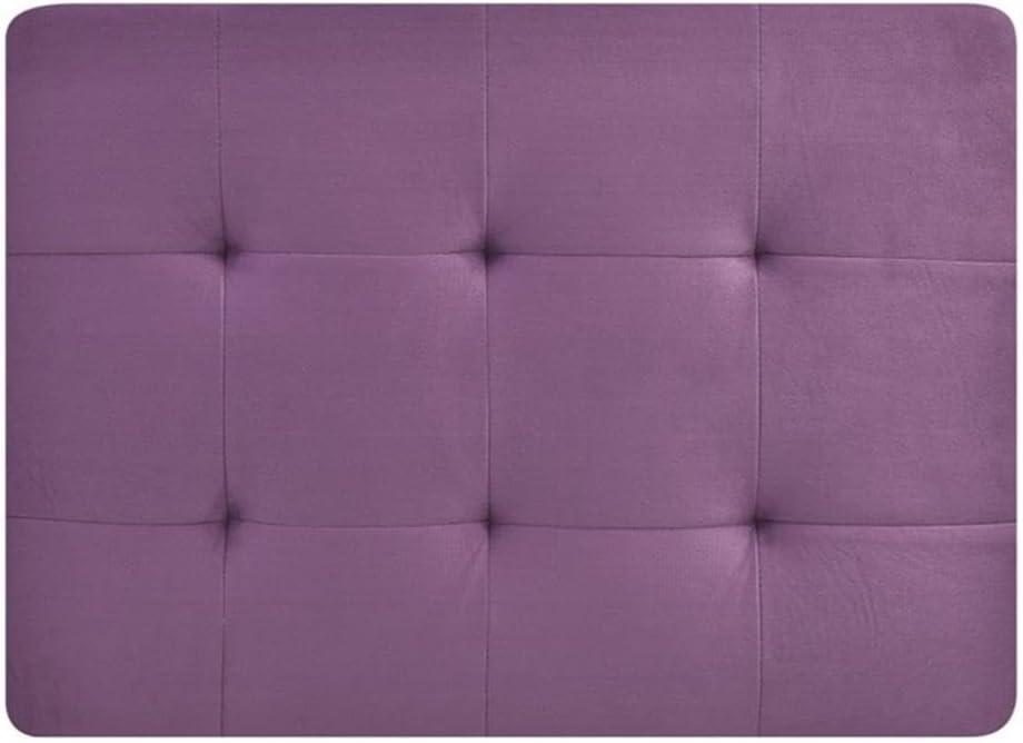 Glory Furniture Malone Microsuede Ottoman in Purple