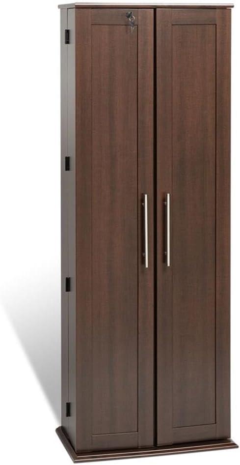 Atlin Designs Modern Wood 64" Large Style Deluxe Media Cabinet in Espresso