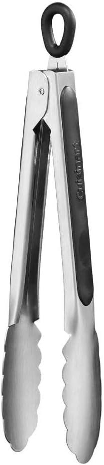 Cuisinart 9-Inch Stainless Steel Tongs with Silicone Tips